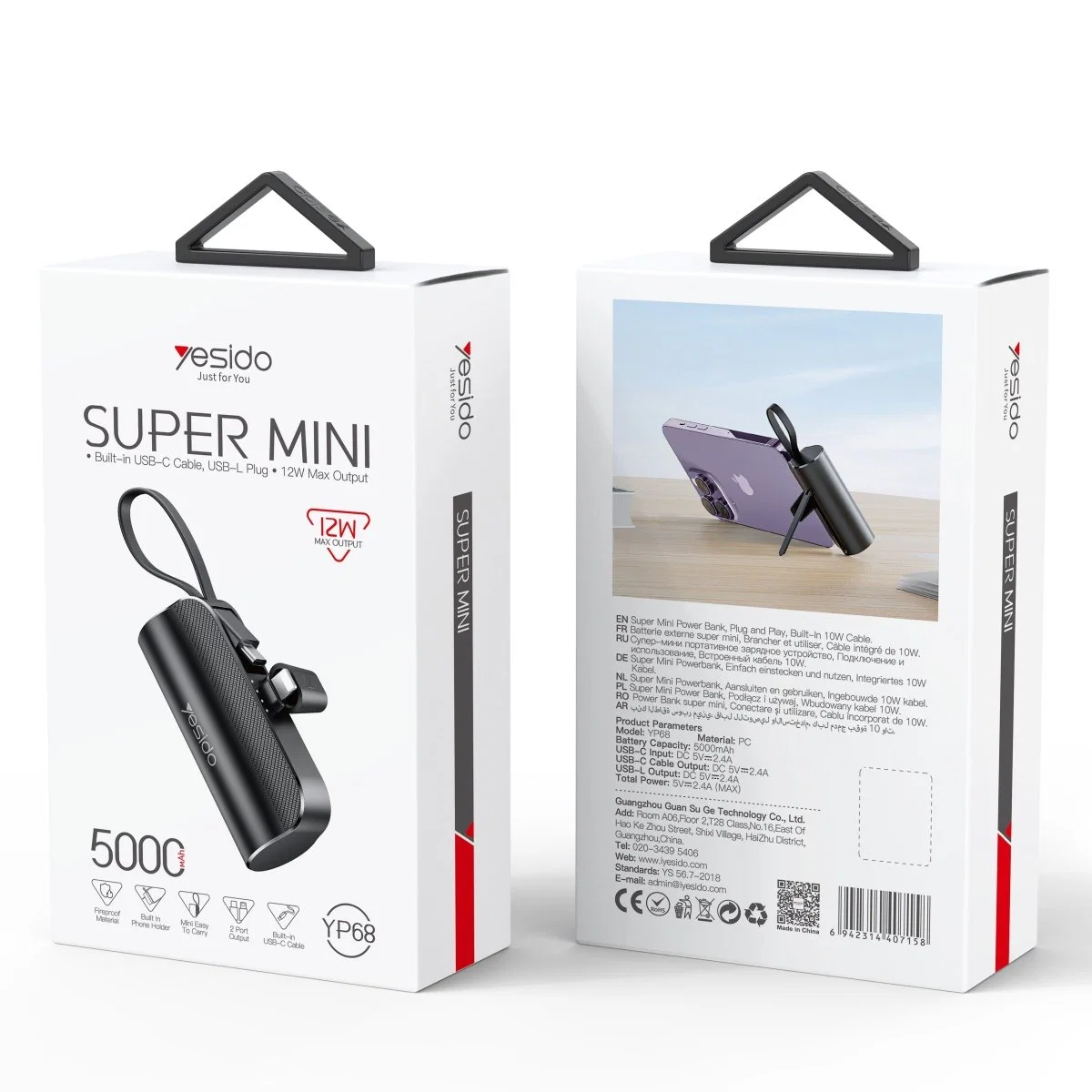 Power Bank Yesido YP68 Super Mini 5000mAh
