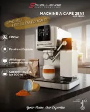 Machine à Café AMB-027CM 20 Bars Poudre Capsule Lait
