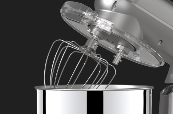 Robot Pétrin Aluminium 7L 1800W AMB-1522YL Double Crochet