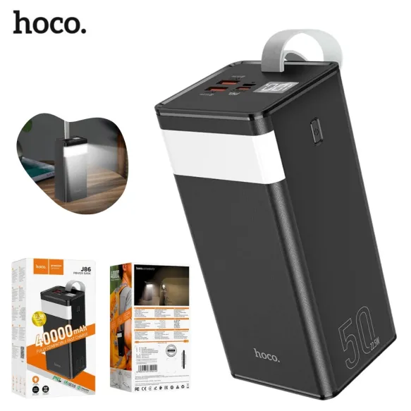 Power Bank 40000mAh Hoco J86 22.5W - Charge Rapide & Lampe