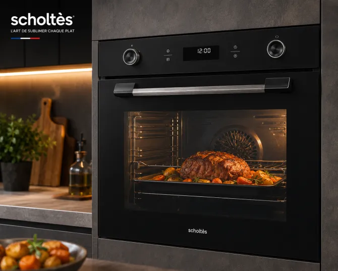 Scholtès SOFC360BB Four Encastrable Catalyse 72L noir
