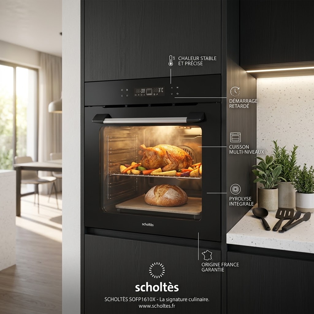 Four Encastrable Scholtès SOFC1611B Air Fryer Full Black