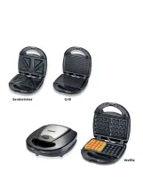 Panineuse Et Gaufrier 3en1 760W Noir SONASHI SSM-861