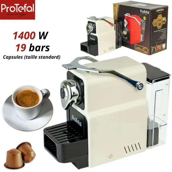 Protefol Machine à café Capsul Blanc 1400W EM-101C
