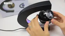 Globe magnétique en lévitation avec lumière LED