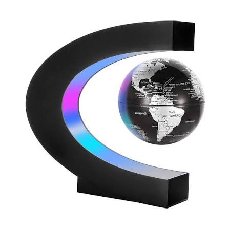 Globe magnétique en lévitation avec lumière LED