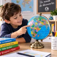 Globe Terrestre 20 cm – Globe Décoratif et Éducatif