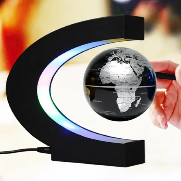 Globe magnétique en lévitation avec lumière LED | Cadeau technologique original pour homme ou père
