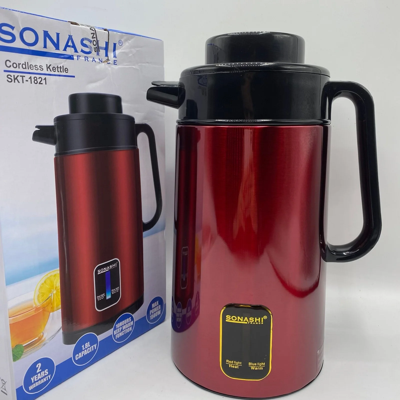 SONASHI BOUILLOIRE BLEUE 1.8Let 1500W 1.8 SKT-1821