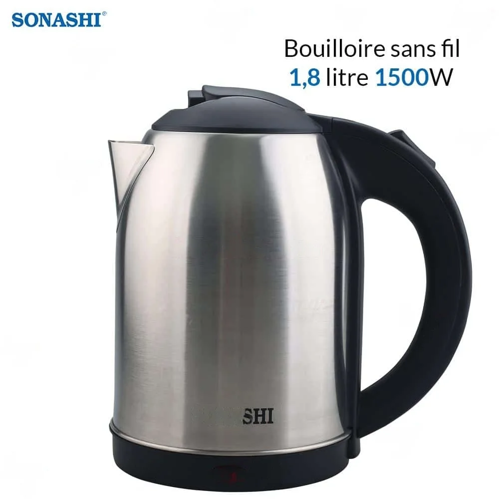 SONASHI BOUILLOIRE EN INOX 1.8L et 1500W 1.8 SKT-1813