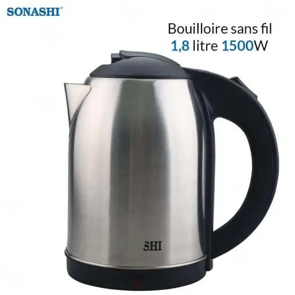 SONASHI BOUILLOIRE EN INOX 1.8L et 1500W 1.8 SKT-1813