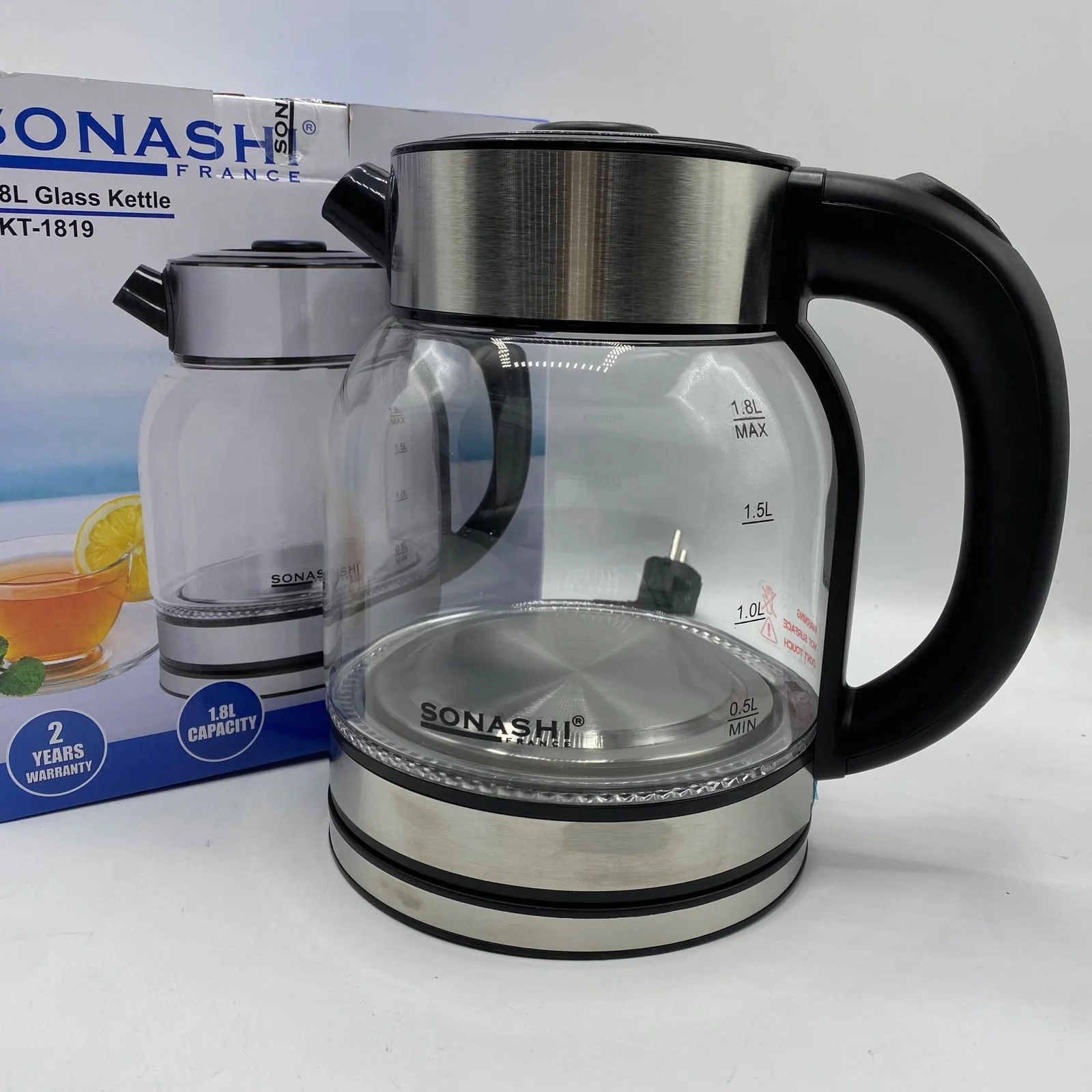 SONASHI BOUILLOIRE EN INOX 1.8L et 1500 W1.8 SKT-1819
