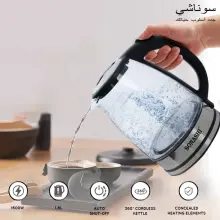 SONASHI BOUILLOIRE EN VERRE 1.8L et 1500W 1.8 SKT-1809