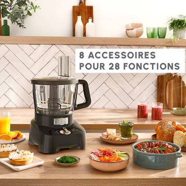 Moulinex Double Force, Robot multifonction, 1000 W, 28 fonctions FP821811