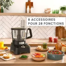 Moulinex Double Force, Robot multifonction, 1000 W, 28 fonctions FP821811