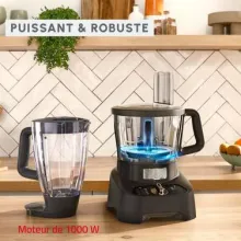 Moulinex Double Force, Robot multifonction, 1000 W, 28 fonctions FP821811