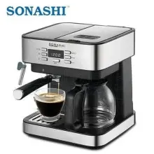 SONASHI COFFEE MAKER pour la préparation du café expresso15 bars et café filtre jusqu'à10 tasses SCM-4976