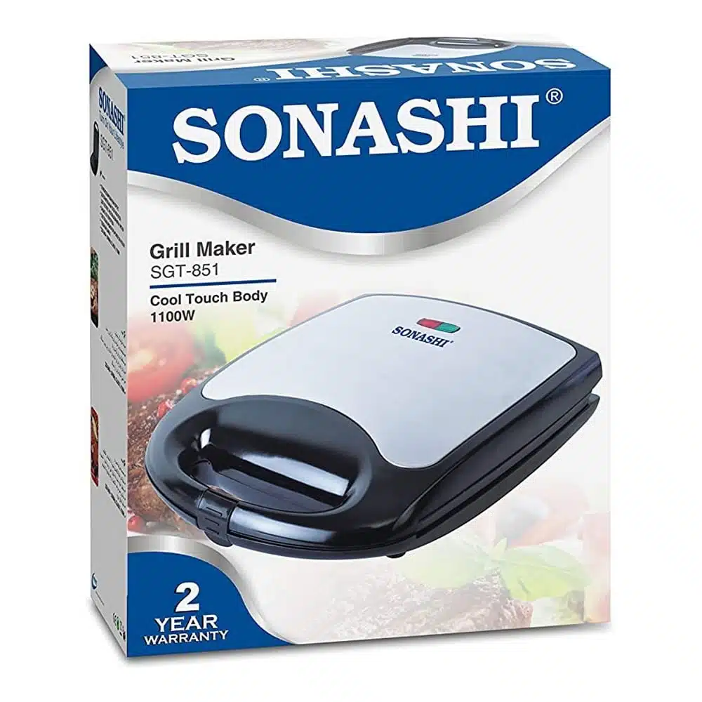 Sonashi grill à viande et panineuse 1100W sgt-851