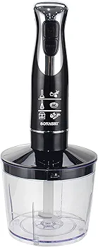 Sonashi mixeur a main avec corps en plastique 3en1 600w shb-187jcw