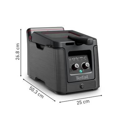 Friteuse Clear Duo, 3,5 L, Moins de fumée et d'odeurs, Hublot anti-buée XL FR600810