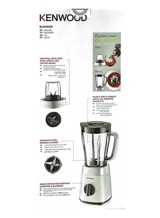 Smoothie Blender kenwood 2 L 500 W BLP16.150WH White