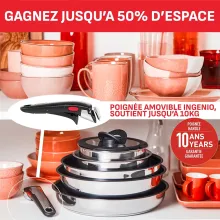 Tefal - Ingenio Emotion Batterie de cuisine Acier Inoxydable - 20 pièces l897k04