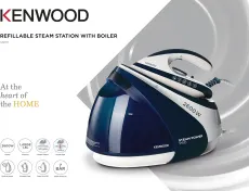 Central vapeur – KENWOOD original 2600W 7BAR – 1.8L Blanc/blue SSP70