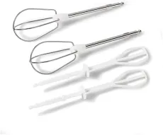 Batteur Moulinex Soleil 2 Vitesses + 2 Jeux de Fouets Ivoire HM211A11