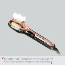 Brosse vapeur Réparatrice Rowenta Hair Therapist Or Rose - CF9940F0