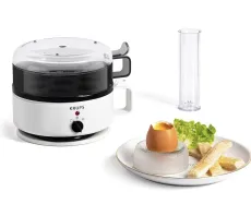 Krups Cuiseur à œufs pour jusqu'à 7 œufs avec verre doseur d'eau avec perce-œufs EG230115