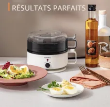 Krups Cuiseur à œufs pour jusqu'à 7 œufs avec verre doseur d'eau avec perce-œufs EG230115