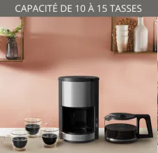 Krups machine à Café en Verre 10 tasses 1100 W Proaroma Plus km321