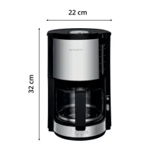 Krups machine à Café en Verre 10 tasses 1100 W Proaroma Plus km321