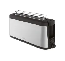 Tefal Grille pain Fente longue Inox / Noir 1000 W  7 niveaux de dorage TL430811
