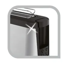 Tefal Grille pain Fente longue Inox / Noir 1000 W  7 niveaux de dorage TL430811