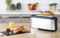 Tefal Grille pain Fente longue Inox / Noir 1000 W  7 niveaux de dorage TL430811