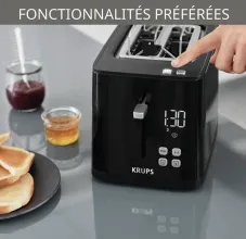 Krups Grille-pain 7 niveaux de brunissage Écran tactile Smartn Light KH641810