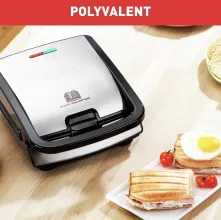 Tefal Gaufrier et Croque Monsieurs 4 jeux de plaques 4en1 Snack Collection SW854D16