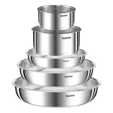 Tefal Batterie De Cuisine 13Pcs Inox Avec Poignée Amovible Induction Ingenio Emotion Tefal L896SD04