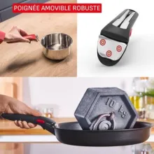 Tefal Batterie De Cuisine 13Pcs Inox Avec Poignée Amovible Induction Ingenio Emotion Tefal L896SD04