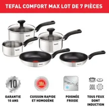 Tefal Batterie de cuisine 7 pièces Comfort Max Tous feux dont induction C972S544