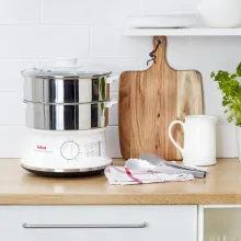 Cuiseur vapeur tefal VC1451 Convenient -  900 Watt - Blanc/inox