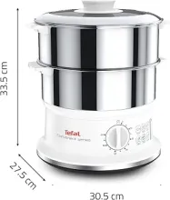 Cuiseur vapeur tefal VC1451 Convenient -  900 Watt - Blanc/inox