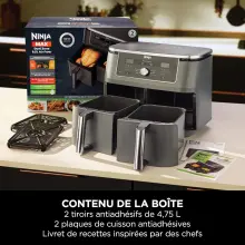 Air Fryer Ninja DualZone 9.5L  6-en-1 Gris friteuse DZ400EU