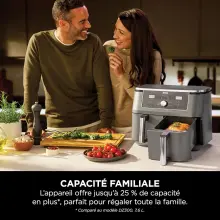 Air Fryer Ninja DualZone 9.5L  6-en-1 Gris friteuse DZ400EU