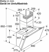 SIEMENS  Hotte decorative murale LC91KLT60  IQ700