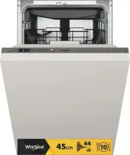 Whirlpool Lave-vaisselle encastrable 45cm 6ème sens WSIO 3034 PFEX