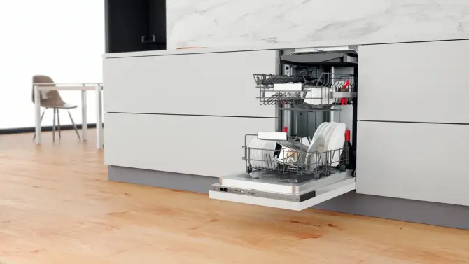 Whirlpool Lave-vaisselle encastrable 45cm 6ème sens WSIO 3034 PFEX
