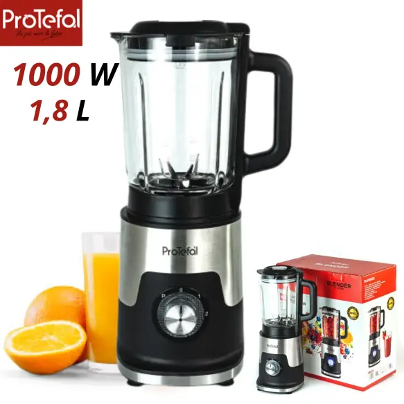 Protefal Blender professionnel en verre 1000W BL-J818A
