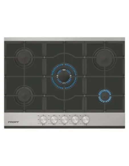 PROFF P708 Paque de Cuisson 5 Feux Verre Noir